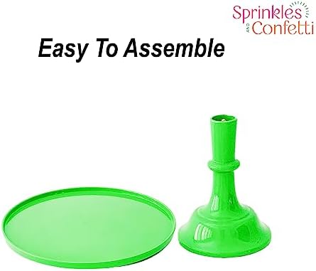 11-Inch Green Melamine Cake Stand Pedestal Reusable Dessert Party Display - Image 5