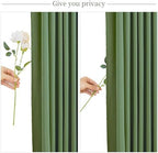6 Panels Valley Green Backdrop Curtain for Parties Wrinkle Free Dark Green Photo Curtains Backdrop Drapes Fabric Decoration for Baby Shower Birthday Party Photography 30ft(W) x 10ft(H) - Image 5