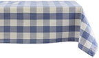 DII Buffalo Check Collection, Classic Farmhouse Tablecloth, 60 x 104, Stonewash Blue by DII