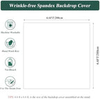 Square Backdrop Arch Cover Hunter Green 6.6FT x 6.6FT Square Arch Backdrop Covers Stretchy Spandex Fitted Square Backdrop Cover for Birthday Party Wedding Ceremony Banquet Decoration - Image 4