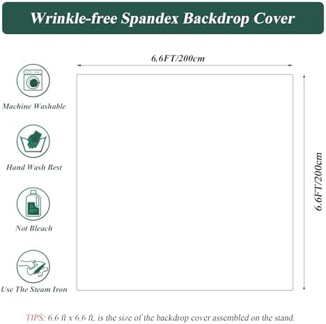 Square Backdrop Arch Cover Hunter Green 6.6FT x 6.6FT Square Arch Backdrop Covers Stretchy Spandex Fitted Square Backdrop Cover for Birthday Party Wedding Ceremony Banquet Decoration - Image 4