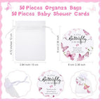 Ferreve 50 Sets Butterfly Baby Shower Favors for Guests Butterfly Keychain - Image 3