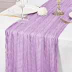 12 Pack Lavender Table Runner 10Ft Cheesecloth Table Runner Rustic Gauze Table Runners Romantic Long Sheer Fabric Cheese Cloth Table Runners for Wedding Party Bridal Baby Shower - Image 6