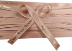 25 Personalized Ribbons Assesmbled Bows Custom Bridal Shower Favor Party Favors Wedding Bridesmaid Memorial Ribbons Funeral Baby Invitations Mis XV años Quinceanera (Moonstone) - Image 3