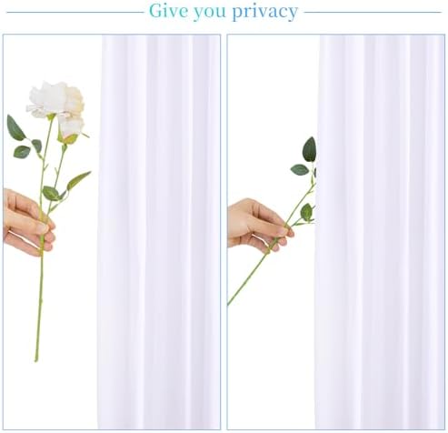 10ft x 10ft White Backdrop Curtain for Parties Wedding White Wrinkle Free Backdrop Drapes Panels for Baby Shower Gender Reveal Birthday Photo Photography Polyester Fabric Background Decoration - Image 6