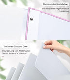 Artfeel Photo Album Self Adhesive Scrapbook Album for 3x5 4x6 5x7 8x10 Pictures,120 Pages Linen Cover with Display Window DIY Photo Book,Ideal Gifts for Family Travel Wedding Baby - Image 7