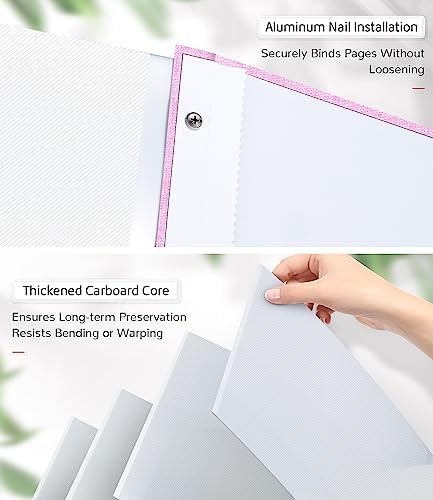 Artfeel Photo Album Self Adhesive Scrapbook Album for 3x5 4x6 5x7 8x10 Pictures,120 Pages Linen Cover with Display Window DIY Photo Book,Ideal Gifts for Family Travel Wedding Baby - Image 7