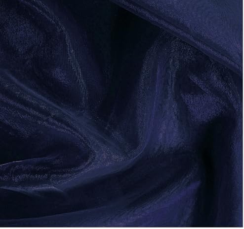 95 Yard Organza Fabric 44" Wide for Wedding Event Décor - Navy Blue - Image 5