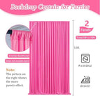 10 x 10 Feet Pink B Backdrop Curtain for Partie, Background Curtains for Photoshoot, Birthday, Wedding, Halloween, Thanksgiving, Christmas Day, New Year Party Decorations 5Ft x 10Ft, 2 Panels - Image 2