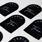 Black Arch Wedding Table Numbers with Stands 1-30, 5x7 Inch Black Acrylic Arch Sign with Holder, Arched Acrylic Table Numbers for Wedding Reception (1-30, 5"x7") - Image 4