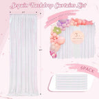 Backdrop Curtains Glitter 6 Panels Iridescent Sequin Background 2ftx8ft - Image 4
