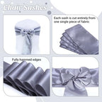 MDS® Pack of 300 Satin Chair Sashes for Wedding & Events – Light Silver - Image 5