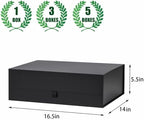 Extra Large Black Gift Box 5 Pack 16.5x14x5.5 Inches,Gift Boxs for Presents with Lid Magnetic Closure Collapsible,Groomsman Proposal Box,Birthday, Christmas,for Clothes and Large Gifts - Image 4