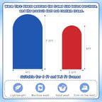 2PCS Arch Backdrop Covers Red Blue (7.2ft+6ft) , Spandex Fitted Arch Stand Covers Background for Wedding Baby Shower Birthday Bridal Shower Party Decorations(Only Covers) - Image 5