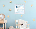 Lillian Rose Love You to The Moon Baby Shower Guest Signing Picture, Blue - Image 5