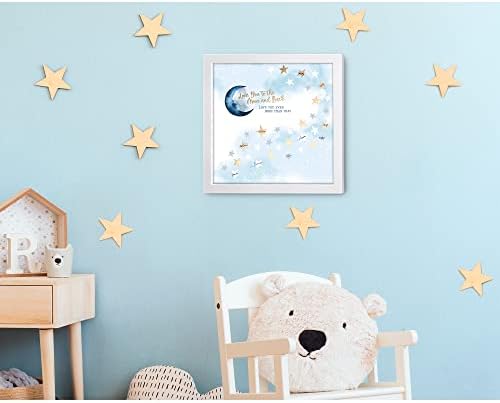 Lillian Rose Love You to The Moon Baby Shower Guest Signing Picture, Blue - Image 5
