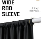 gogoparti 10x15 ft Black Backdrop Curtain for Weddings & Parties - 2-Panel Wrinkle-Free Polyester Drape, 15 FT Long for Birthday, Baby Shower, Halloween Photography Background - Image 5
