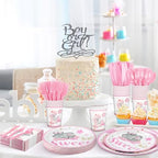 Dandat 350 Pcs Baby Shower Set, Elephant, Pink - Image 5