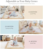 Mallify Washable Tummy Time Mat, Baby Play Gym with 6 Featured Toys and 12 Milestone Cards, Baby Gym for Infant & Toddler, Deluxe Larger Baby Play Mat, Baby Play Mats for Floor, Non Slip Mats - Image 3