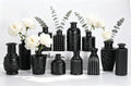 Mini Bud Vases As Wedding Centerpieces for Tables,Clear Bud Vases for Flowers,Small Flower Vases Suitable for Birthday Party,Anniversary,Wedding Reception,Baby Shower (Matt Black, 12PCS) by Unknown