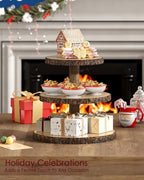 Wood Cupcake Stand, 3 Tier Cupcake Tower, Large Rustic Cake Display Holder - Image 6