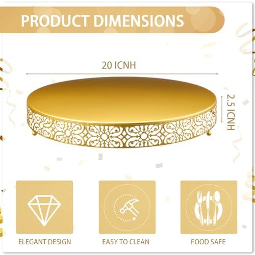 Wenqik 20 Inch Cake Stand Round Metal Cupcake - Image 2