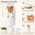 TBWIND Mason Jar Vases for Centerpieces, 12PCS White Glass Flower Vase - Image 2
