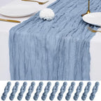 12Pack Dusty Blue Cheesecloth Table Runner 10FT Wedding Party Decor by Unknown