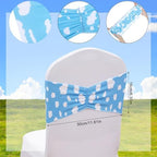Tranqun 48 Pcs Cartoon Toy Baby Shower Decorations Spandex Chair Sashes - Image 3