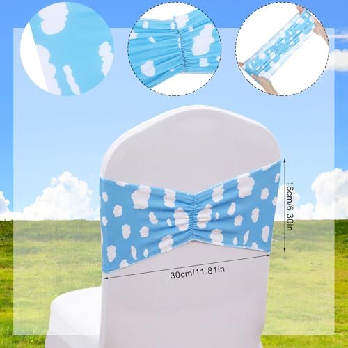 Tranqun 48 Pcs Cartoon Toy Baby Shower Decorations Spandex Chair Sashes - Image 3