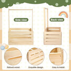 Barydat Wooden Baby Shower Crate Closet Set, Beige - Image 3