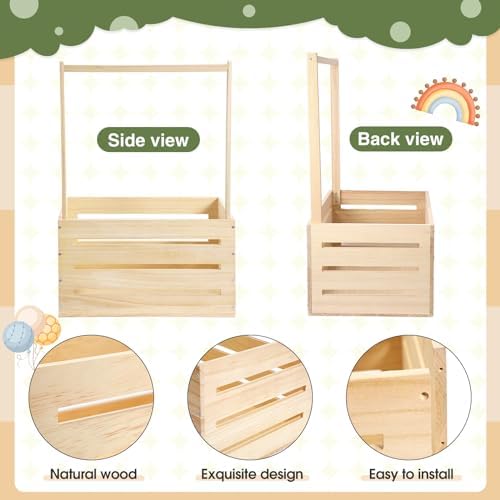 Barydat Wooden Baby Shower Crate Closet Set, Beige - Image 3