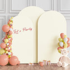 Wokceer Arch Backdrop Cover Ivory Arch Covers Stretchy 7.2FT,6.6FT,6FT - Image 3