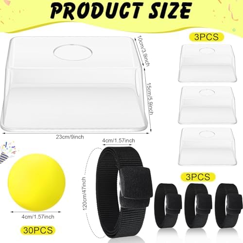Vinsot 3 Sets Baby Shower Games Twerking Shaking Balls with Belts,Yellow - Image 2