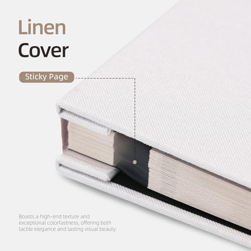 Vienrose Large Self Adhesive Scrapbook 60 Pages 13 x 12.6 in White - Image 5