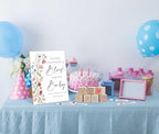 Boho Floral Baby Shower Games, Boho Floral Baby Shower Decorations, Bohemian Flowers Decorate a Block Game Set, Gender Reveal Games, Includes 54 Blank Building Blocks, 24 Pens, 1 Sign - Image 4