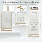 Wedding Welcome Sign Stand Fabric Banner Stand With Design Bundle Rose Vine - Image 5
