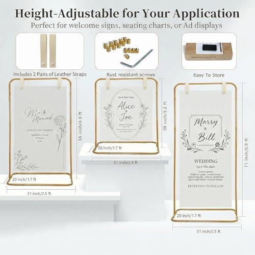 Wedding Welcome Sign Stand Fabric Banner Stand With Design Bundle Rose Vine - Image 5