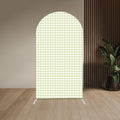 Light Green Plaids Arch Backdrop Cover 8FT Silly Goose Theme Gingham Arch Stand Cover for Baby Shower First Birthday Party Decorations by Aerdce