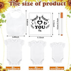 Panitay 100 Pcs White Baby Bodysuits Bibs Kit 25 Guests, Sunflower - Image 3