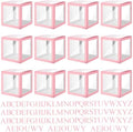 Thyle 12 Pcs Baby Balloon Boxes with 99 Letters for Baby Shower, Pink by Thyle