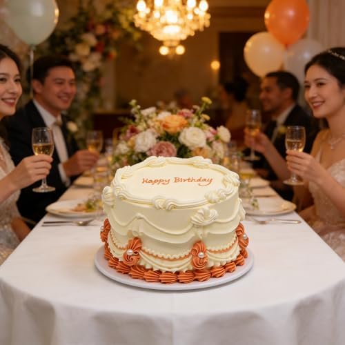 NICE PURCHASE Realistic Fake Birthday Cake Fake Food Bakery Shop Display Model Party Decoration Pro Cake Faux Replica Wedding Gift Home Decor(6 inch wide & style G) - Image 5