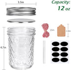 Accguan Glass Mason Jars 16 oz,12 Pack Pickling Jars with Regular Lid - Image 2