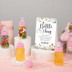 TrelaCo 20 Pcs Bottle Chug Game, Wildflower Baby Shower Favors, Pink - Image 6