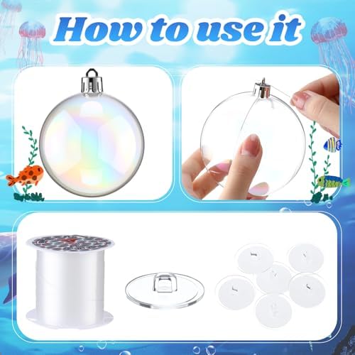 30Pcs Transparent 3D Bubble Party Decorations, 5 Sizes, Iridescent - Image 4