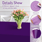 Whaline 16Pcs Purple Plastic Tablecloth 4 Gradient Purple Colors Rectangle Table Cover Waterproof Table Cloth for Halloween Parties Decoration Supplies, 54 x 108 Inch - Image 3