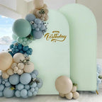 7.2FT 6FT Sage Green Arch Backdrop Set of 2, Wrinkle-Free Stretchy Spandex Wedding Cover, Round Chiara Background Stand for Birthday Party Baby Shower - Image 5