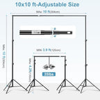 EMART 10x10Ft Heavy Duty Backdrop Stand, Adjustable Banner Stand for Party - Image 4