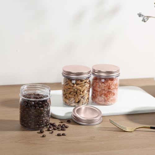novelinks 8 oz Plastic Mason Jars and Clear Plastic Jars with Lids 8 oz - Image 6