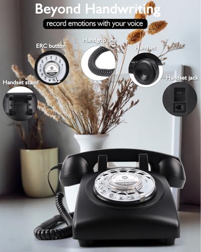 Audio Guest Book Wedding Phone, Retro Audio Guestbook (Black) - Image 2